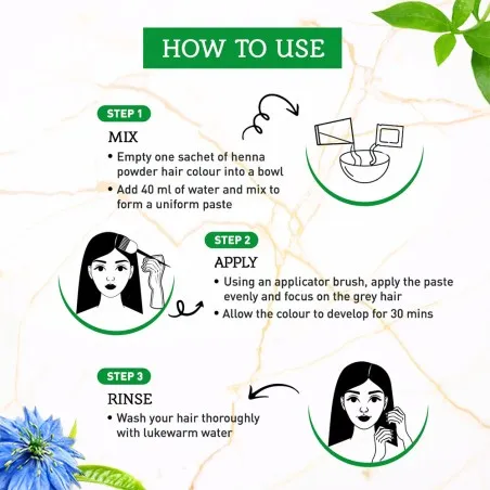 Vatika – Teinture Capillaire Au Henna N°1 Noir Naturel - VATIKA