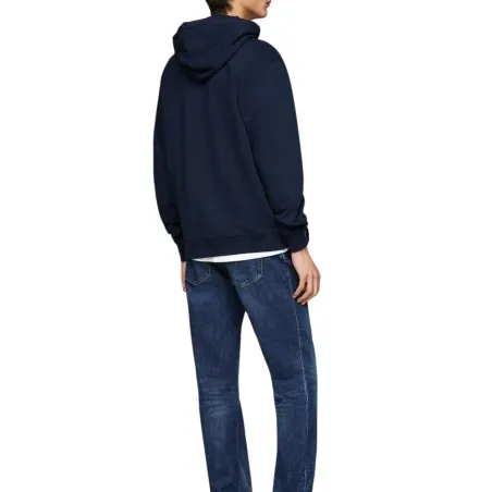 Tommy Jeans – Sweat à capuche à signature graffiti – dark night navy - TOMMY JEANS