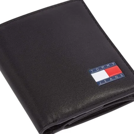 Tommy Jeans – portefeuille en cuir tjm Heritage pour homme – Noir - TOMMY HILFIGER