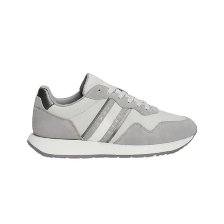 Tommy Jeans – Suede Tonal Runner Trainers – Gris - TOMMY JEANS