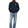Tommy Jeans – Polo de rugby surdimensionné brodé – DARK NIGHT NAVY - TOMMY JEANS