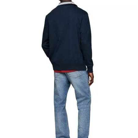 Tommy Jeans – Polo de rugby surdimensionné brodé – DARK NIGHT NAVY - TOMMY JEANS