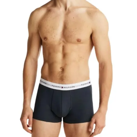 Tommy Jeans – Pack De 3 Boxers – Bordeaux Noir Gris - TOMMY HILFIGER