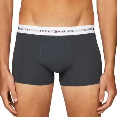 Tommy Jeans – Pack De 3 Calzoncillos Trunk Essential – Bleu Bleu Ciel Noir - TOMMY JEANS