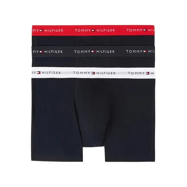 Tommy Jeans – Lot de 3 boxers Signature en coton, blanc/Noir/rouge - TOMMY JEANS