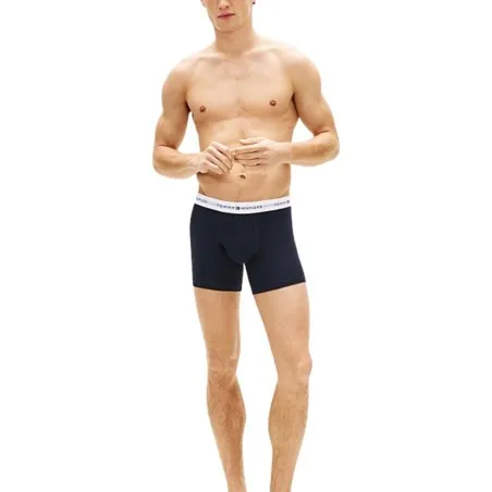 Tommy Jeans – Lot de 3 boxers Signature en coton, blanc/Noir/rouge - TOMMY JEANS