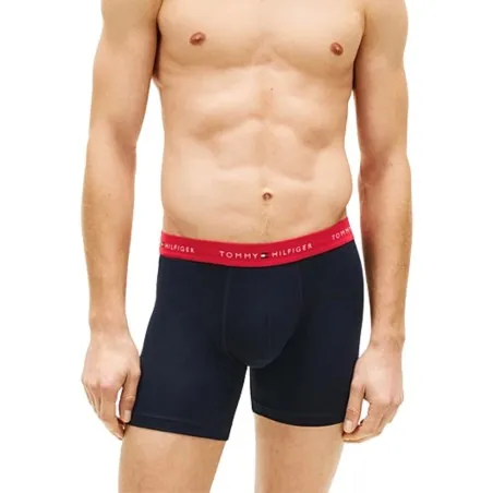 Tommy Jeans – Lot de 3 boxers Signature en coton, blanc/Noir/rouge - TOMMY JEANS