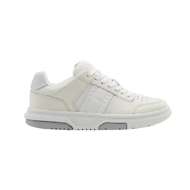 Tommy Jeans – Les baskets hybrides en cuir Brooklyn – Ecru - TOMMY JEANS