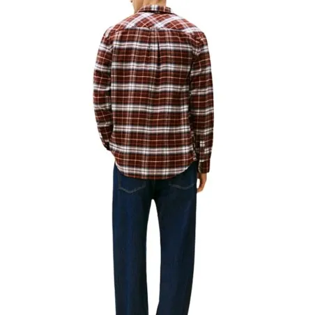 Tommy Jeans – Chemise Oxford en coton à carreaux – Marron - TOMMY JEANS