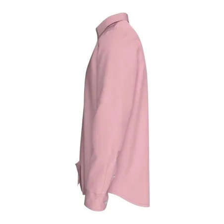 Tommy Jeans – Chemise Oxford coupe standard à écusson – Rose - TOMMY JEANS