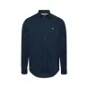 Tommy Jeans – Chemise Tommy Jeans coupe classique pour homme avec finition unie – Bleu Marine - TOMMY JEANS
