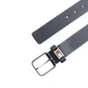 Tommy Jeans – Ceinture Scanton en cuir à passant en métal – Bleu - TOMMY JEANS