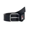 Tommy Jeans – Ceinture Scanton en cuir à passant en métal – Bleu - TOMMY JEANS