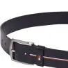 Tommy Jeans – Ceinture en cuir lisse – Bleu Marine - TOMMY HILFIGER