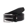 Tommy Jeans – Ceinture en cuir avec drapeau émaillé – Noir - TOMMY JEANS