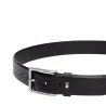 Tommy Jeans – Ceinture en cuir avec drapeau émaillé – Noir - TOMMY JEANS