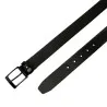 Tommy Jeans – Ceinture en cuir à drapeau en émail – Noir - TOMMY JEANS