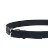 Tommy Jeans – Ceinture en cuir à drapeau allongé – Bleu Marine - TOMMY JEANS