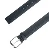 Tommy Jeans – Ceinture en cuir à drapeau allongé – Bleu Marine - TOMMY JEANS
