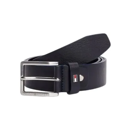 Tommy Jeans – Ceinture ajustable en cuir à boucle carrée – Noir - TOMMY JEANS