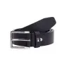 Tommy Jeans – Ceinture ajustable en cuir à boucle carrée – Noir - TOMMY JEANS