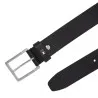 Tommy Jeans – Ceinture ajustable en cuir à boucle carrée – Noir - TOMMY JEANS