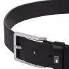 Tommy Jeans – Ceinture ajustable en cuir à boucle carrée – Noir - TOMMY JEANS