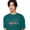 Tommy Jeans – Camiseta Tommy Jeans Firma Tommy – vert - TOMMY JEANS