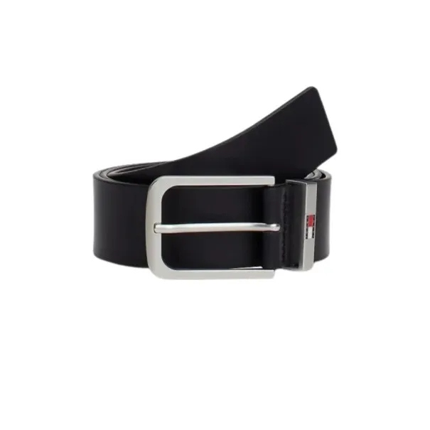 TOMMY JEANS- Ceinture en cuir à logo en émail – Bleu - TOMMY JEANS