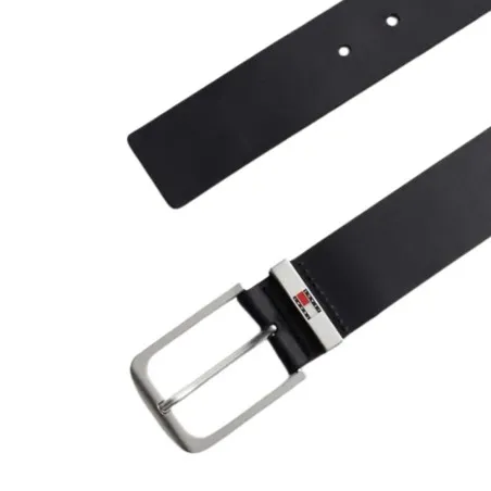 TOMMY JEANS- Ceinture en cuir à logo en émail – Bleu - TOMMY JEANS