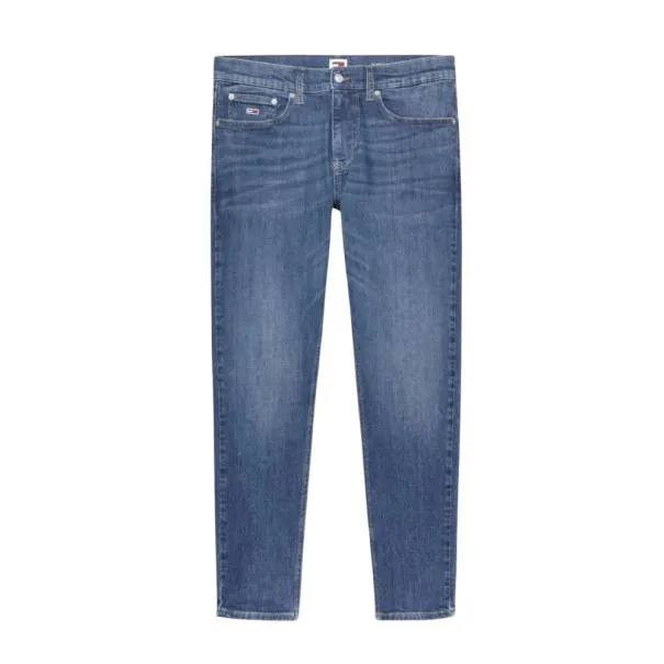 Tommy Jeans – Jean Austin Slim Tapered à délavage – Dark Denim - TOMMY JEANS