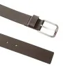 TOMMY JEANS- Ceinture en cuir à boucle carrée – marron foncé - TOMMY JEANS