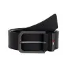 TOMMY JEANS- Ceinture en cuir à logo en émail – Noir - TOMMY HILFIGER