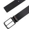 TOMMY JEANS- Ceinture en cuir à logo en émail – Noir - TOMMY HILFIGER