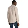 TOMMY JEANS – Chemise en coton biologique beige unie avec une coupe slim et un col français – Beige - TOMMY JEANS