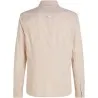 TOMMY JEANS – Chemise en coton biologique beige unie avec une coupe slim et un col français – Beige - TOMMY JEANS