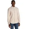 TOMMY JEANS – Chemise en coton biologique beige unie avec une coupe slim et un col français – Beige - TOMMY JEANS
