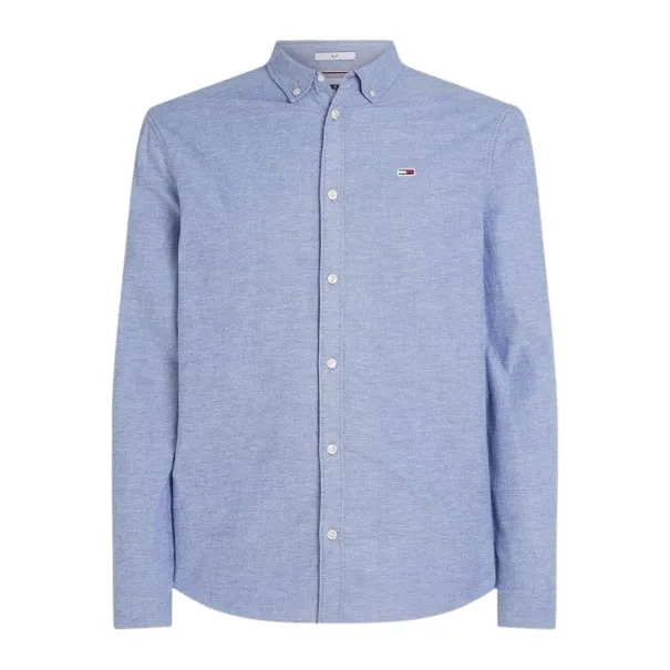 TOMMY JEANS- Chemise en coton biologique – Bleu - TOMMY JEANS