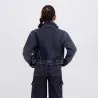 Zipped cropped jacket fille avec bas élastique - KONTAKT