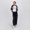 Zipped cropped jacket fille avec bas élastique - KONTAKT