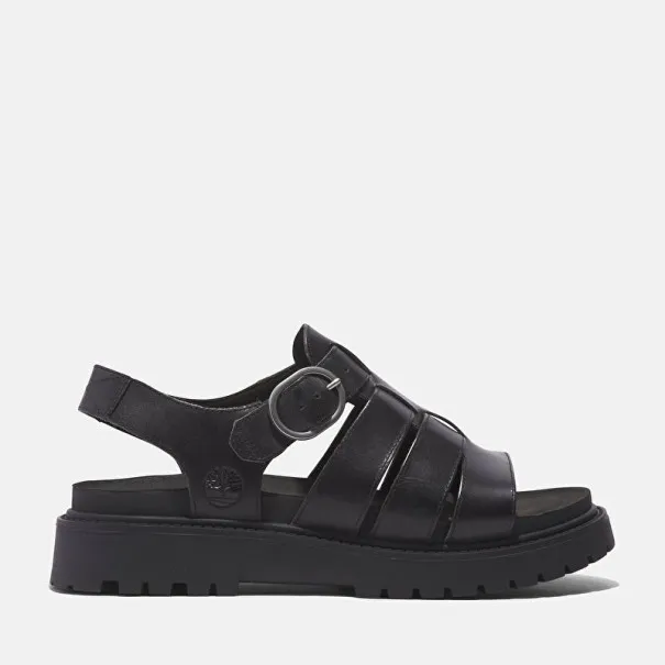 CLAIREMONT WAY FISHERMAN SANDAL BLACK FULL GRAIN TB0A635VW021 - TIMBERLAND