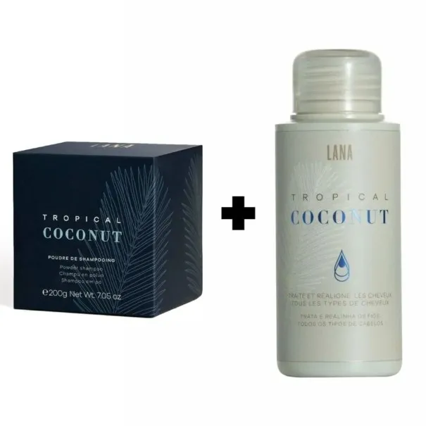 Soin Réparateur de cheveux LANA BRASILES  KIT SOIN LISSANT "TROPICAL COCONUT" 100ML - LANA BRASILES