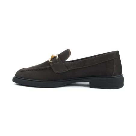 Mocassin Femme MAKEBA  DAIM MARRON - MAKEBA