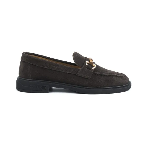 Mocassin Femme MAKEBA  DAIM MARRON - MAKEBA