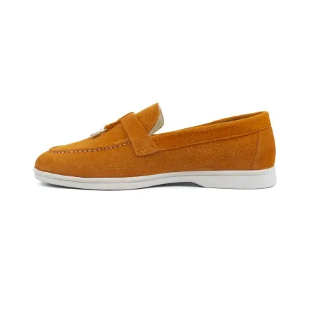 Mocassin Femme MAKEBA  PIANA / DAIM ORANGE - MAKEBA