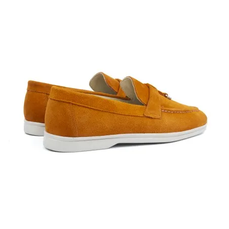 Mocassin Femme MAKEBA  PIANA / DAIM ORANGE - MAKEBA