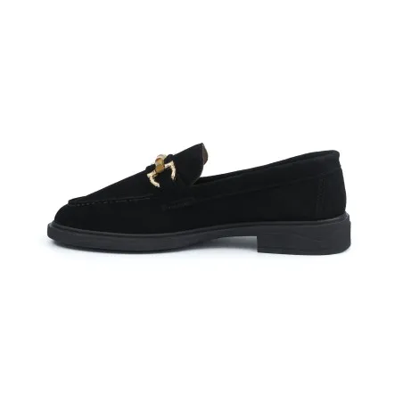 Mocassin Femme MAKEBA  COLLEGE / DAIM NOIR - MAKEBA