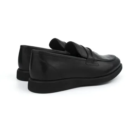 Mocassin Homme en cuir  7414 / NOIR FALL - MAKEBA