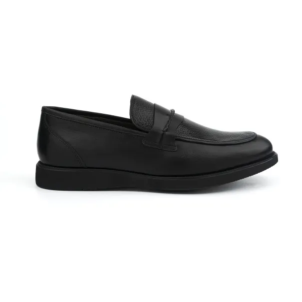 Mocassin Homme en cuir  7414 / NOIR FALL - MAKEBA