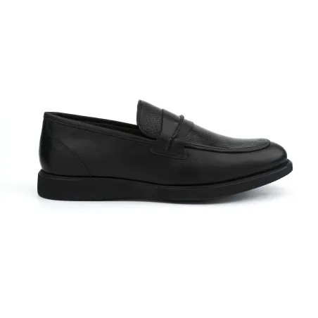 Mocassin Homme en cuir  7414 / NOIR FALL - MAKEBA